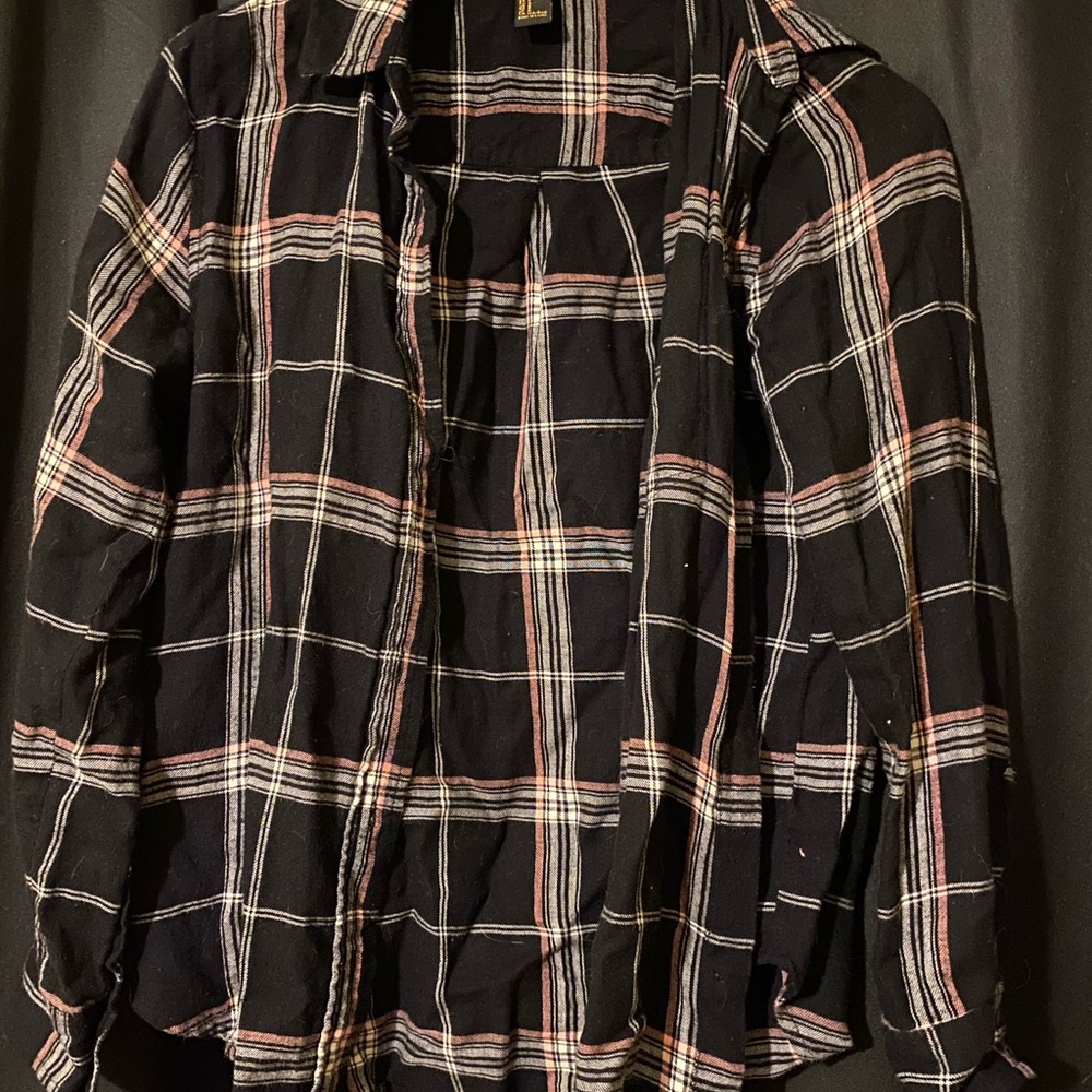 black pink and white flannel